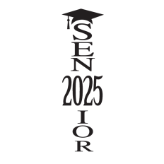 Senior 2025 Vertical Word Art