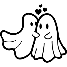 cute ghosts in love