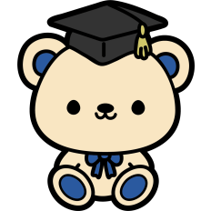 cute graduated teddy bear