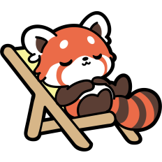 red panda relaxing
