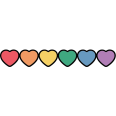 rainbow hearts