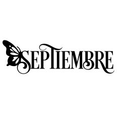 Septiembre Butterfly Spanish Word September