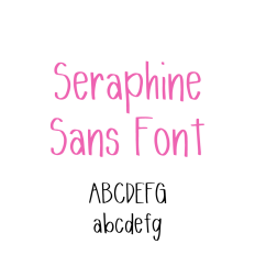 Seraphine Sans Font, Sans Serif Font, Handwritten Font, Pencil Font, School Font