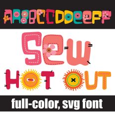 Sew Hot Out Color Font