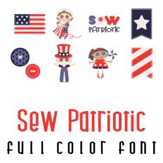 Sew Patriotic Full Color Font