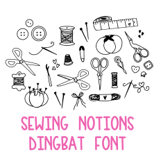 Sewing Notions Dingbat Font