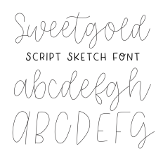 BFC Sweetgold Script Single-line Cursive Font