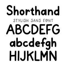 Shorthand Bold and Simple Handwriting Font