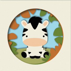 Zebra Shadowbox