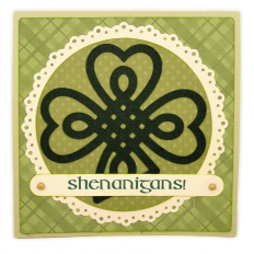 Card Shamrock Celtic Weave 5x5