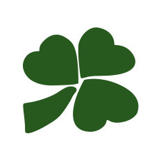 Shamrock of Hearts Hand-Drawn St. Patrick's Day Clover