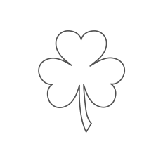 Shamrock Clover Outline St. Patrick's Day