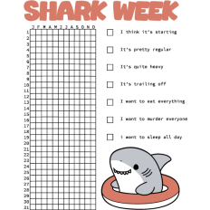 menstrual cute planner cute baby shark