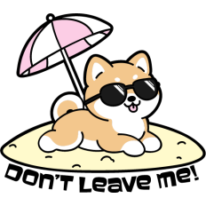 shiba inu on the beach