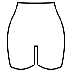 Gym Shorts Outline