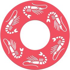 Shrimp Circle Border Frame