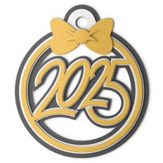 2025 circle ornament tag