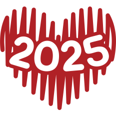2025 scribbled heart