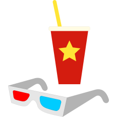 3d glasses and soda cup