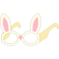 3d glasses easter bunny