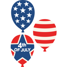 4th of july balloons