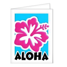 aloha flower card