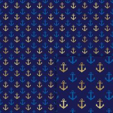 anchor gold foil style pattern
