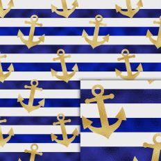 anchor stripes foil style pattern