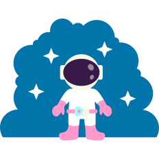 astronaut and stars