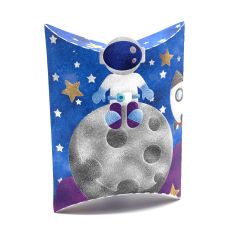 astronaut galaxy pillow box - print and cut