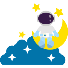 astronaut sitting on the moon
