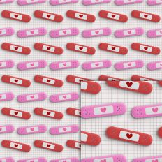 bandage heart pattern