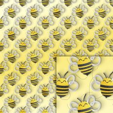 bee foil style pattern