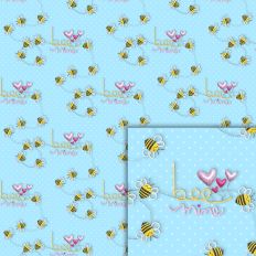 bee mine paper style pattern