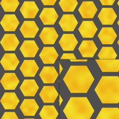beehive foil style pattern