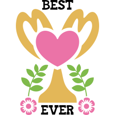 best mom ever trophy and flowers