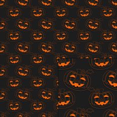 black pumpkin night pattern