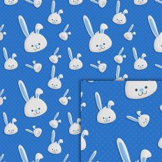 blue bunnies pattern
