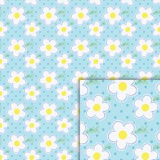 blue flowers pattern