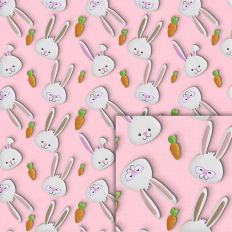 bunnies carrots easter pattern