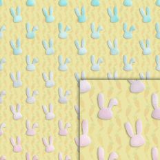 bunnies head foil style pattern