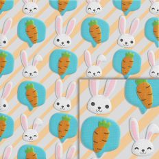 bunny carrot stripes pattern