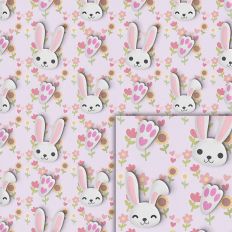 bunny flowers pattern