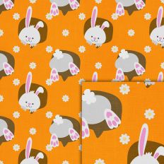 bunny flowers pattern
