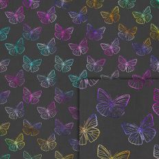 butterfly colors foil style pattern
