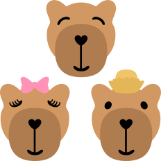 capybara face set