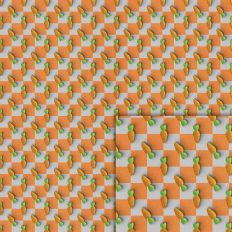 carrots squares pattern