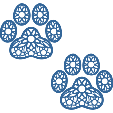 cat paw print flowers