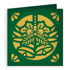 christmas bells and ornaments card