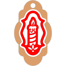 christmas candle tag